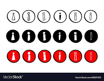 hand drawn info sign icon