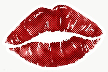 Hand drawn kiss halftone style sticker overlay with a white border | Free  transparent png - 2346677