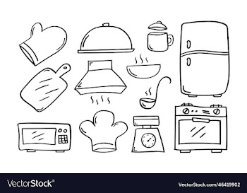 hand drawn kitchen icon