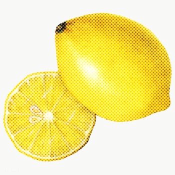 Hand drawn lemon halftone style sticker overlay | Free  transparent png - 2346837
