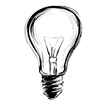 Hand-Drawn Light Bulb Illustration