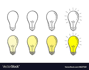 hand drawn light bulb symbol