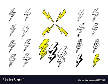 hand drawn lightning icon