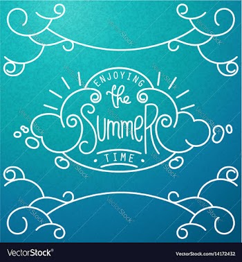 Hand drawn lineart composition and lettering vector image