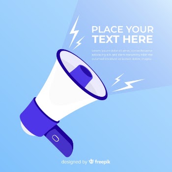 Hand drawn megaphone background Free Vector