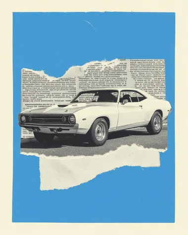 Hand-Drawn Minimalist Muscle Car Artwork Hand-Drawn Minimalist Muscle Car Artwork