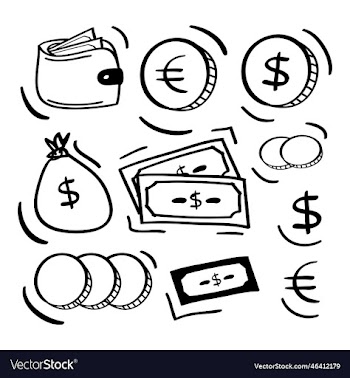 hand drawn money icons