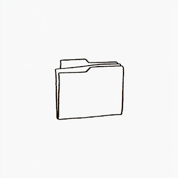 Hand-Drawn Monoline Folder Illustration