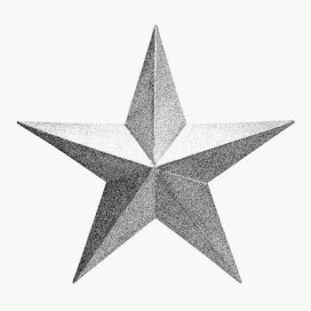 Hand drawn monotone star design element | Free  transparent png - 2354488