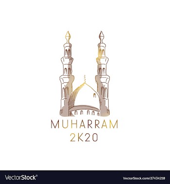 Hand drawn muharram banner design vector image