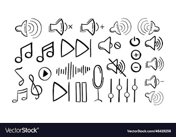 hand drawn music icon