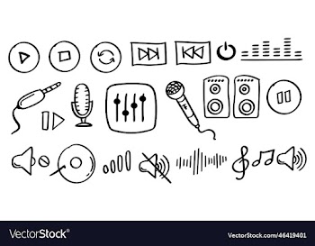 hand drawn music icon