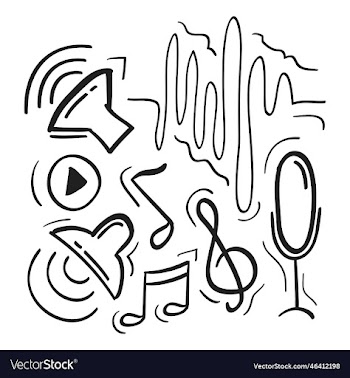 hand drawn music icons