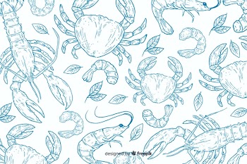 Hand drawn natural food background Free Vector