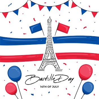 Hand drawn&nbsp;bastille day concept Free Vector