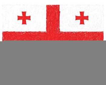 Hand drawn of flag of Georgia vector image