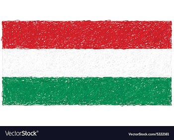 Hand drawn of flag of Hungary vector image