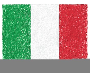 Hand drawn of flag of Italy vector image