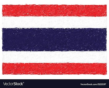 Hand drawn of flag of Thailand vector image