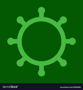 Hand drawn of ships wheel in line art style with vector image