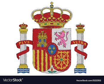 Hand drawn of spain coat of arms vector image