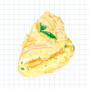 Hand drawn omelette watercolor style | Free stock vector - 393256