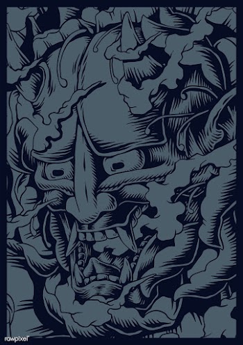 Hand drawn Oni Japanese creature illustration | Free stock vector - 504839