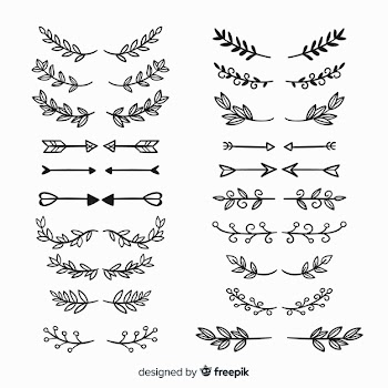 Hand drawn ornament divider collection Free Vector