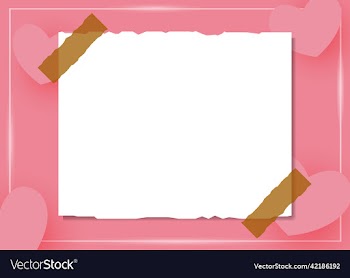 hand drawn paper note isolated on love backgroundd