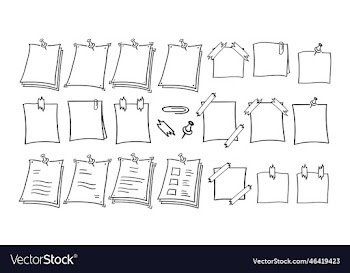 hand drawn paper notes icon