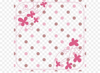 Hand drawn pink flower dots 