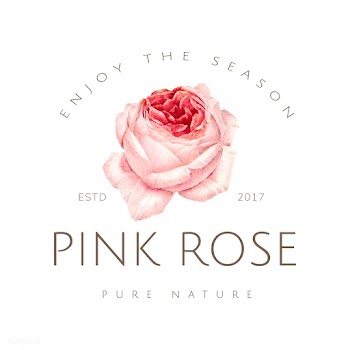 Hand drawn pink rose emblem vector | Free stock vector - 543278
