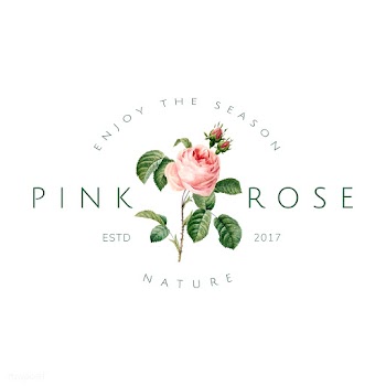 Hand drawn pink rose emblem vector | Free stock vector - 543280