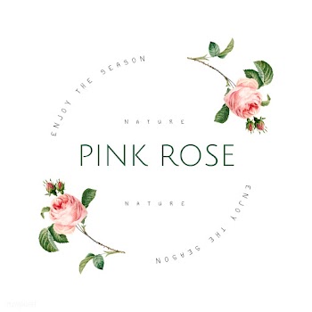 Hand drawn pink rose emblem vector | Free stock vector - 543298