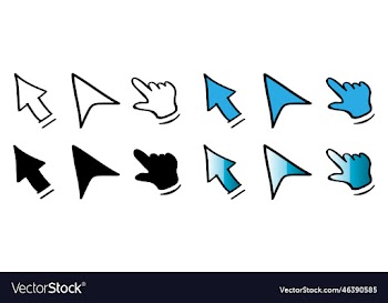 hand drawn pointer cursor icons