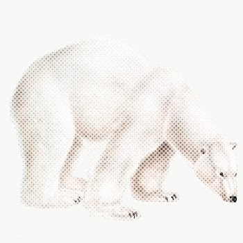 Hand drawn polar bear halftone style sticker overlay | Free  transparent png - 2346479