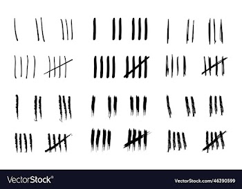 hand drawn prison wall sticks lines counter