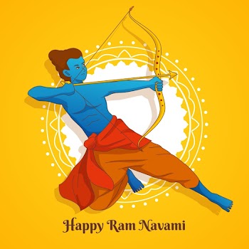 Hand drawn ram navami Free Vector