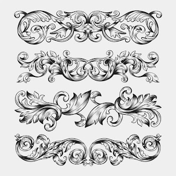 Hand drawn realistic ornamental border Free Vector