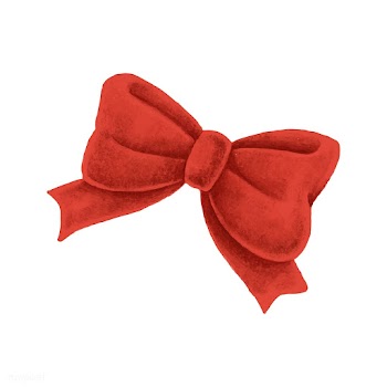 Hand drawn red Christmas bow | Free stock vector - 488832