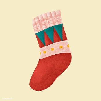 Hand drawn red Christmas stocking | Free stock vector - 488710
