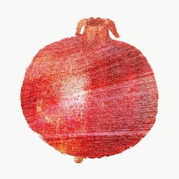 Hand drawn red pomegranate fruit design element | Free  transparent png - 2352212