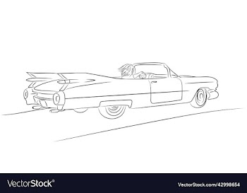 hand drawn retro drive