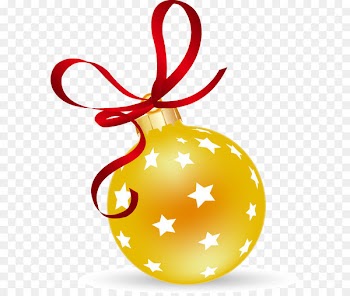 Hand drawn ribbon ball gold stars 