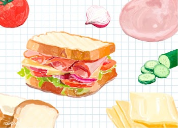 Hand drawn sandwich watercolor style | Free stock vector - 393118