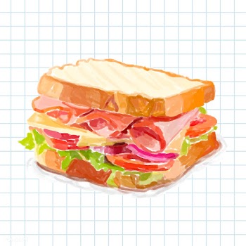 Hand drawn sandwich watercolor style | Free stock vector - 393351