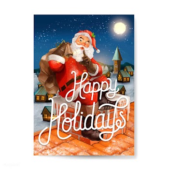 Hand drawn Santa Claus happy holidays greetin.. | Free stock vector - 520261