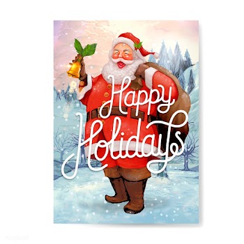 Hand drawn Santa Claus happy holidays greetin.. | Free stock vector - 520276