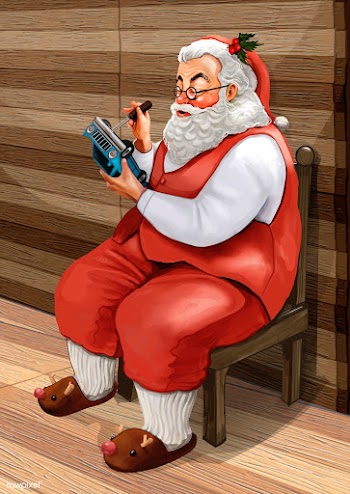 Hand drawn Santa Claus making Christmas prese.. | Free stock vector - 520268