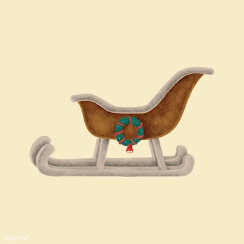 Hand drawn Santa Claus sleigh | Free stock vector - 488714